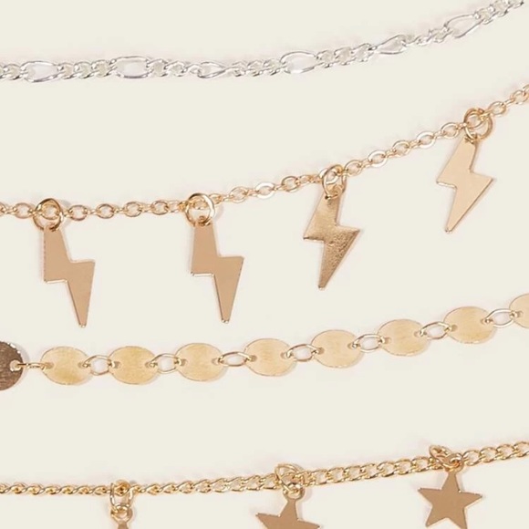 3/$30 Star & Lightening Bolt Charm Anklet - Picture 4 of 4